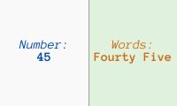 Number to Words Converter